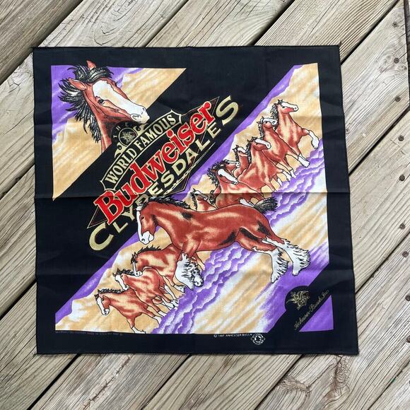 Budweiser Clydesdales Vintage Bandana - Picture 1 of 5